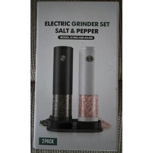 Electric Salt and Pepper Grinder Set 2-Pack, Battery-Operated, Automatic